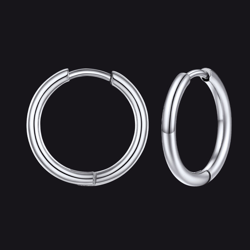 Stainless Steel Small Huggie Hoop Earrings for