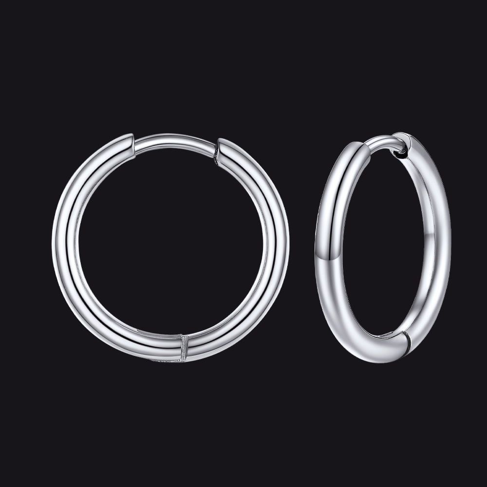 Stainless Steel Small Huggie Hoop Earrings for