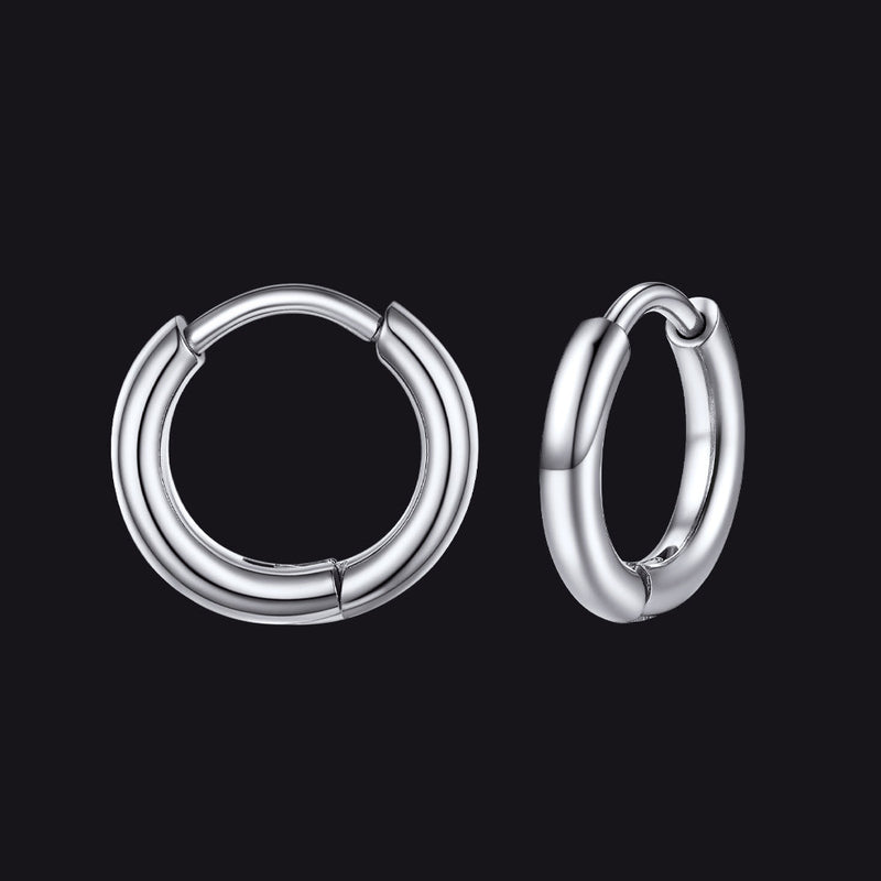 Stainless Steel Small Huggie Hoop Earrings for