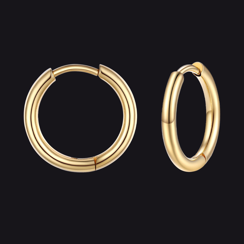 Stainless Steel Small Huggie Hoop Earrings for