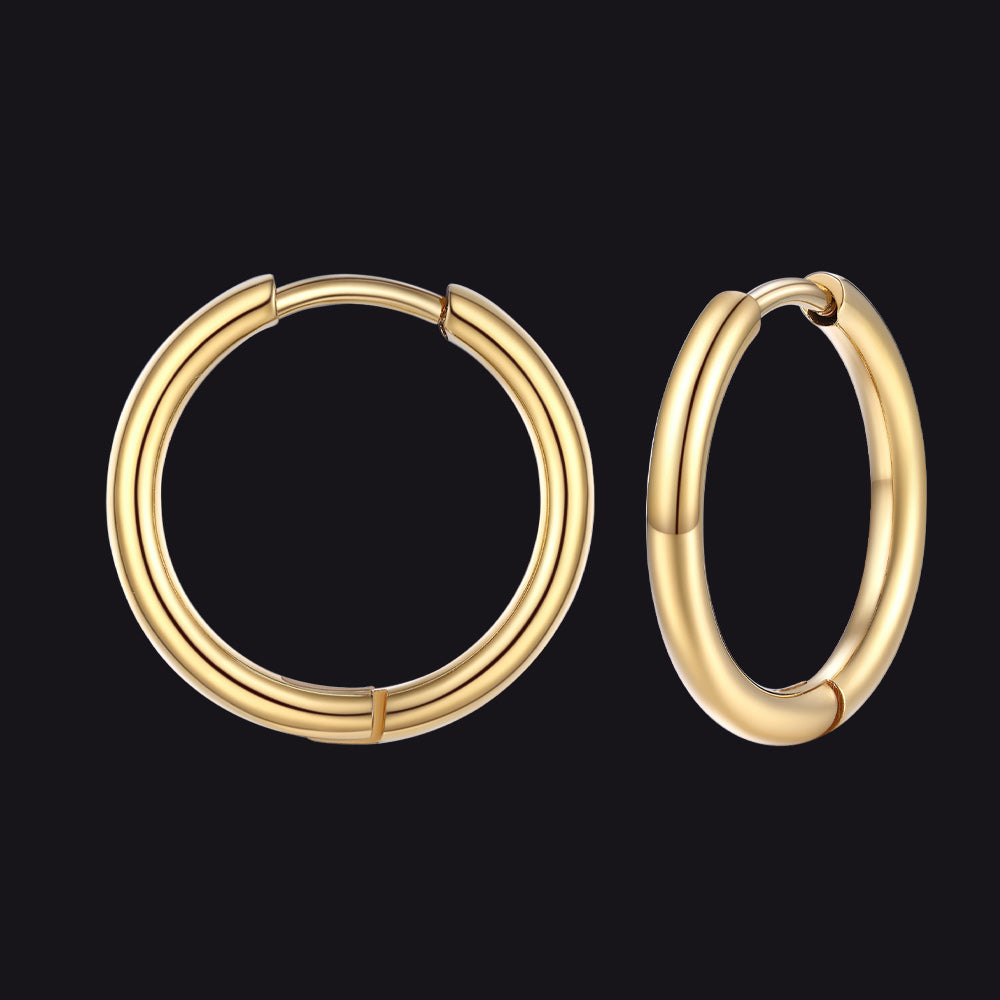 Stainless Steel Small Huggie Hoop Earrings for