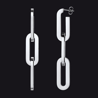 Stainless Steel Cuban Chain Dangle Earring for Girl