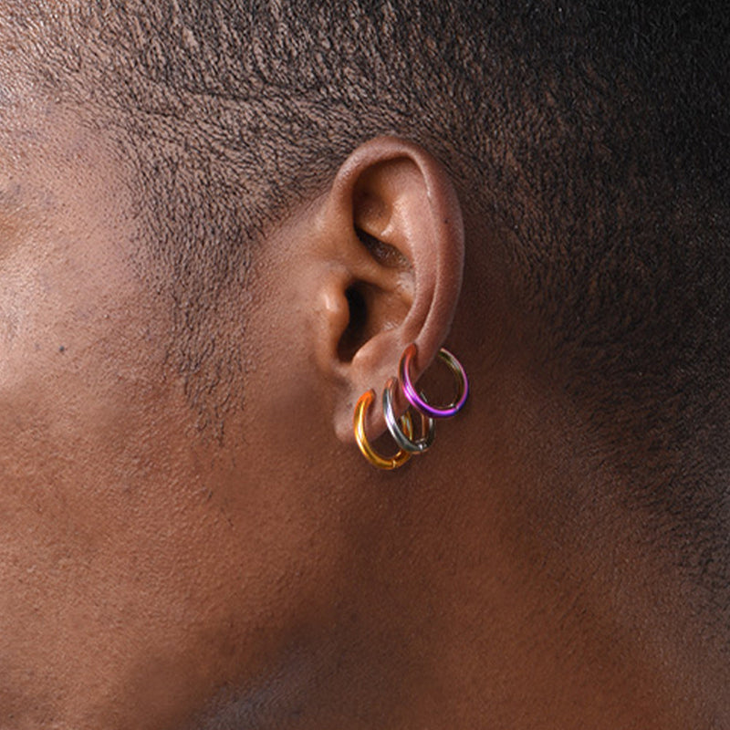 4 Pairs Clip on Ear Cuff Hoop Earrings Set for