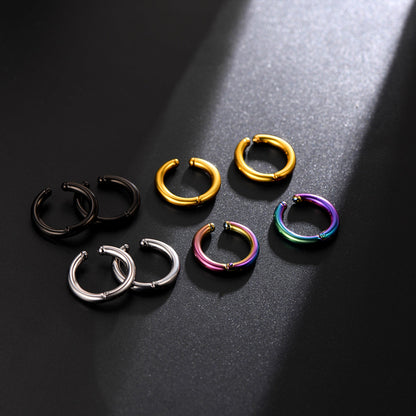 4 Pairs Clip on Ear Cuff Hoop Earrings Set for