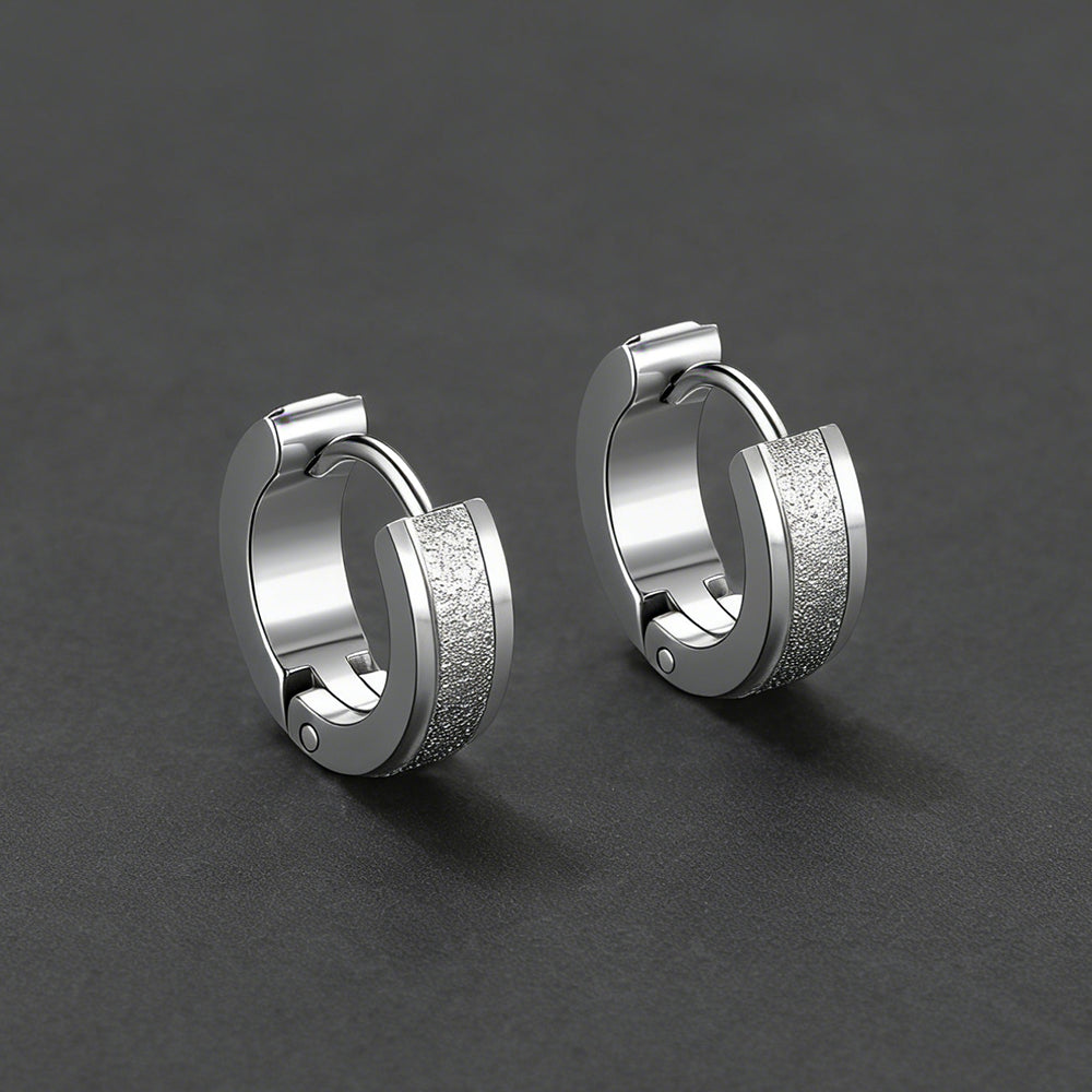 Matte Huggie Hoop Earrings Set of 3 for