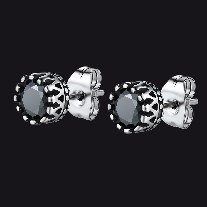 Celtic Ruby Stud Earrings for in Stainless Steel