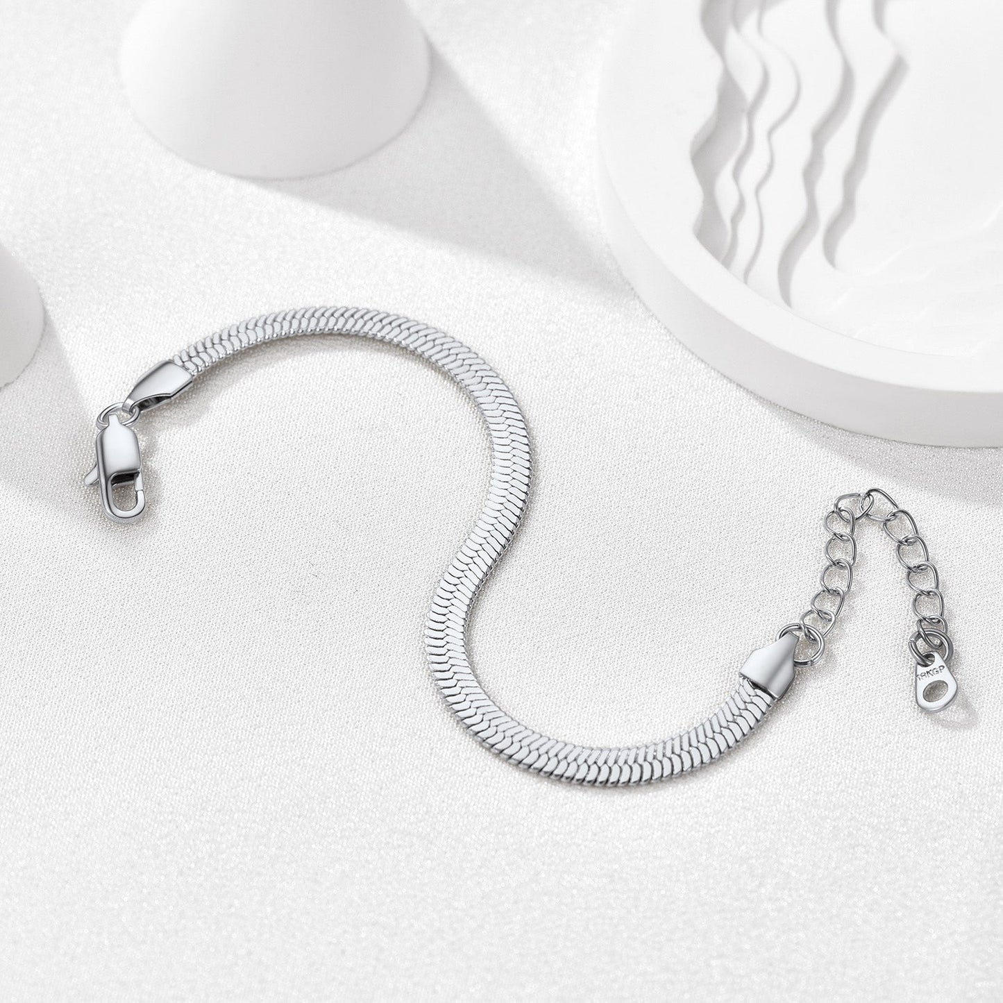 3mm/5mm Width Snake Chain Bracelet for
