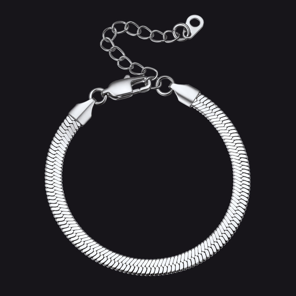 3mm/5mm Width Snake Chain Bracelet for