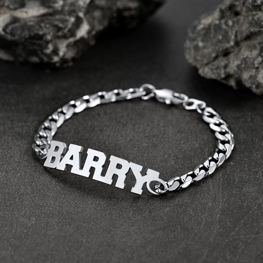 Customized Name Cuban Chain Bracelet for