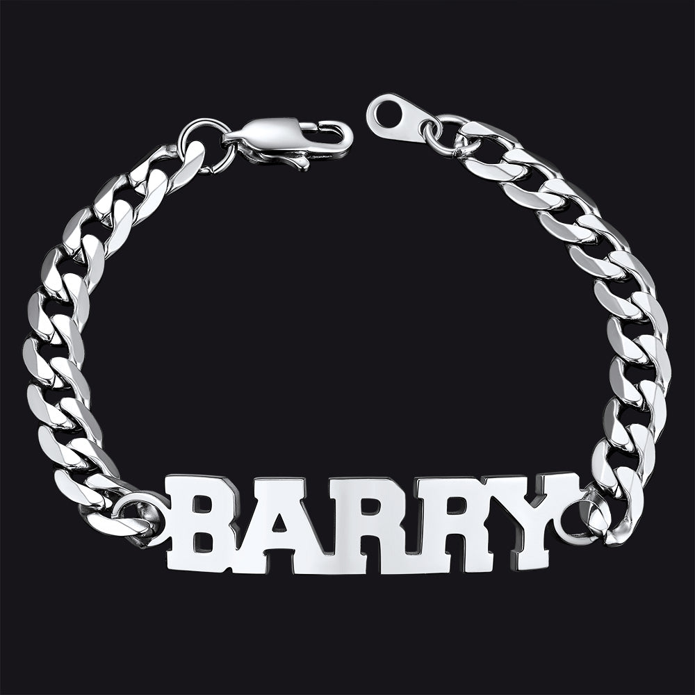Customized Name Cuban Chain Bracelet for