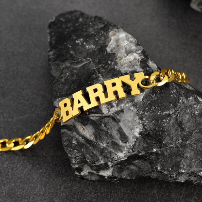 6mm Custom Nameplate Chain & Bracelet Set for