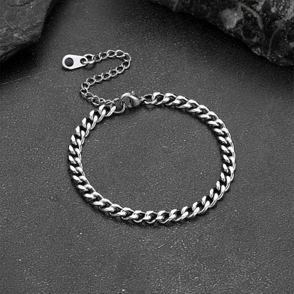 4mm Cuban Chain Link Bracelet for Stainless Steel