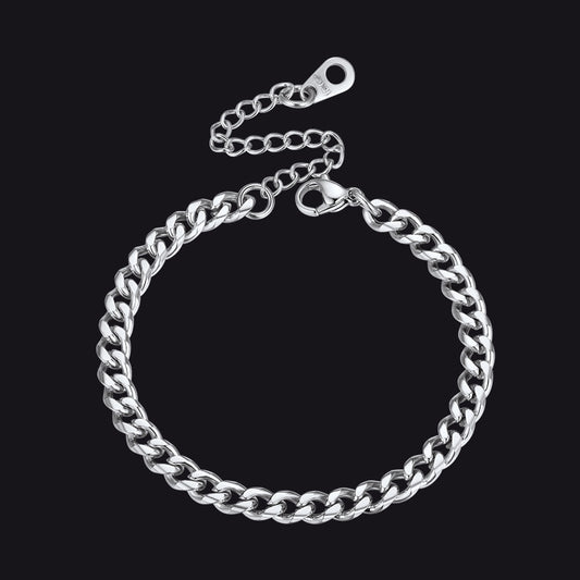 4mm Cuban Chain Link Bracelet for Stainless Steel