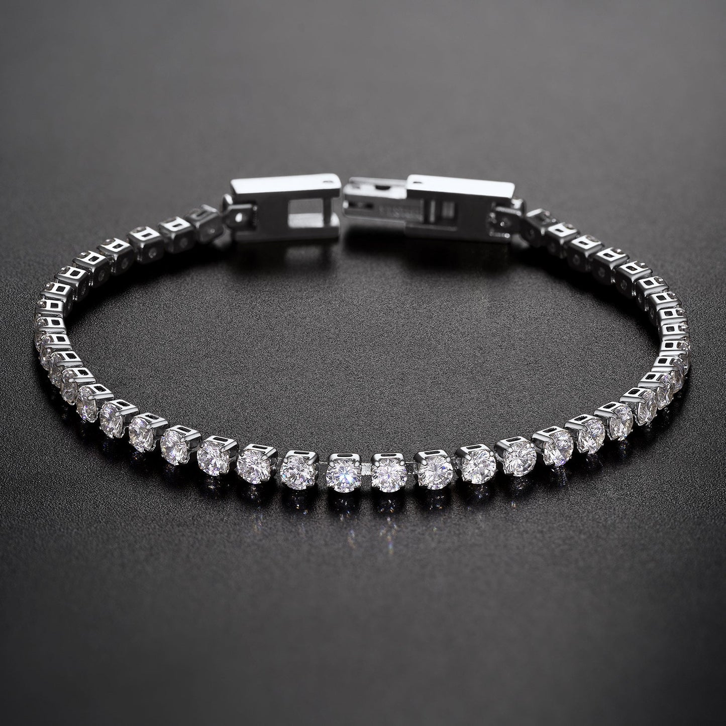 3mm Cz Diamond Cut Tennis Chain & Bracelet Set for