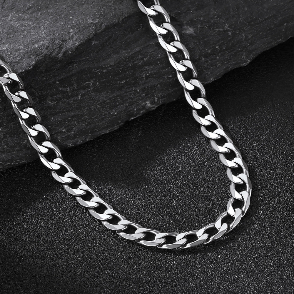 Cuban Chain & Eboy Razor Blade Necklace Set for