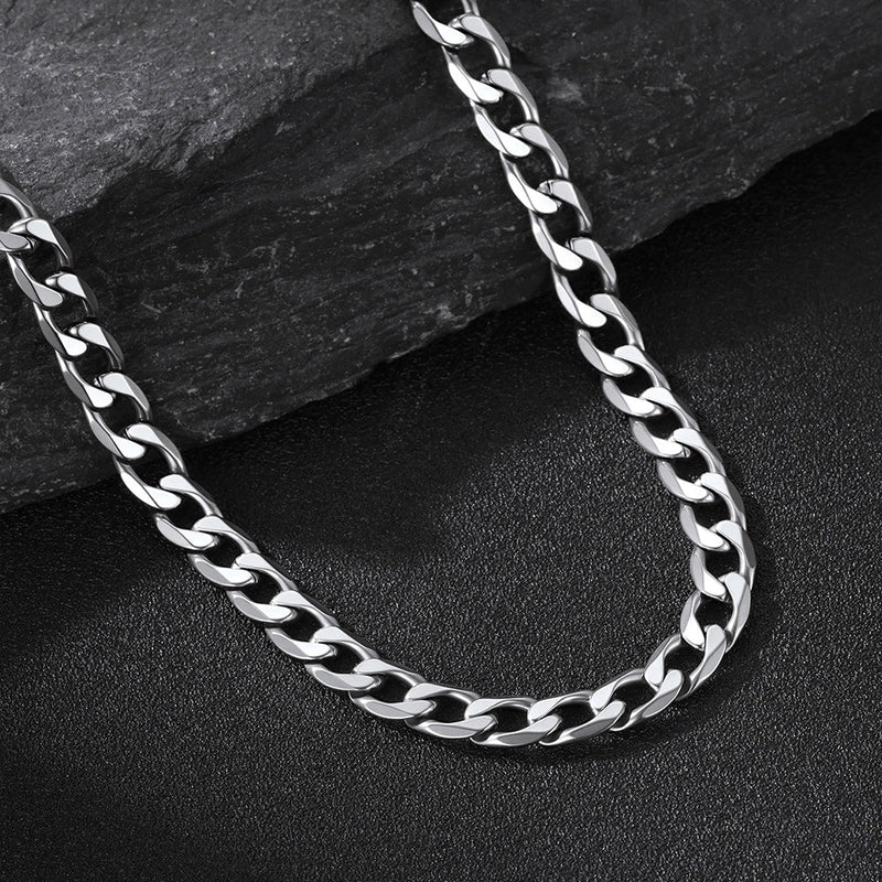 Cuban Chain & Cz Custom Picture Necklace Set for