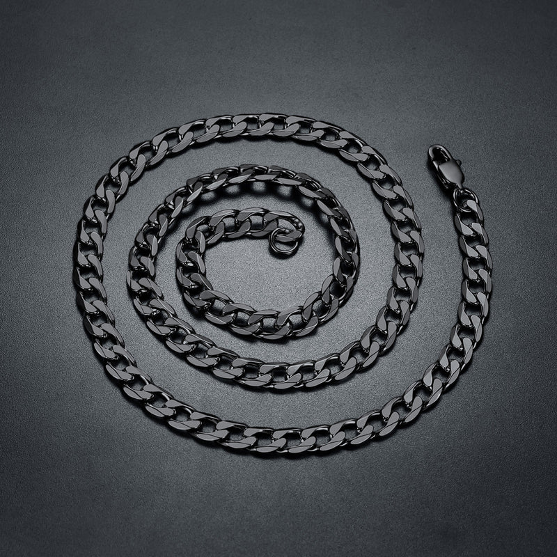 Curb Chain & Polaris Compass Pendant Layered Necklaces Set for