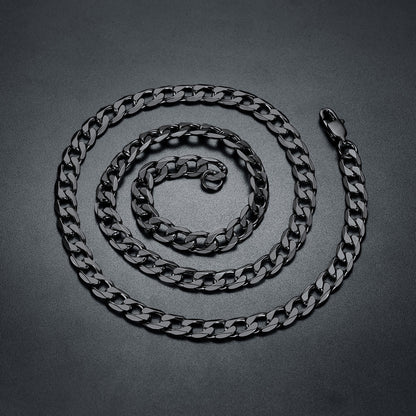Cuban Curb Chain & Thor's Hammer Layered Necklaces Set for
