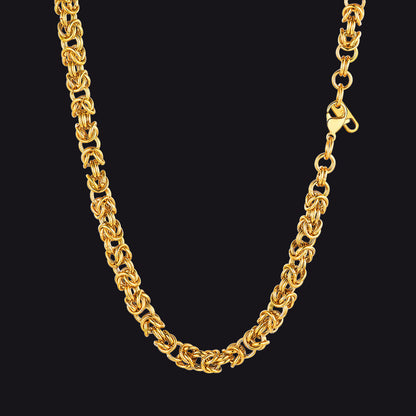 6mm Byzantine Chain Link Necklace for