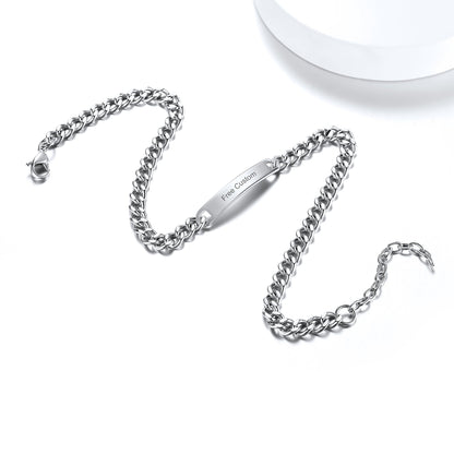 Personalized Engraved Nameplate Cuban Chain Choker Necklace for