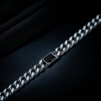 7mm Cuban Link Choker Necklace With Birthstone for