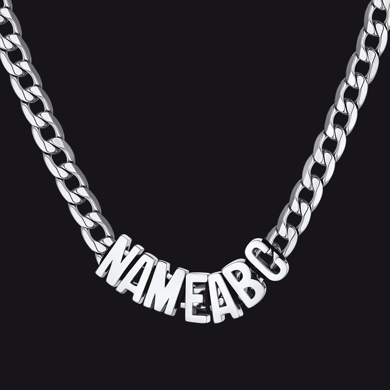 8mm Custom Name Cuban Chain Necklace for