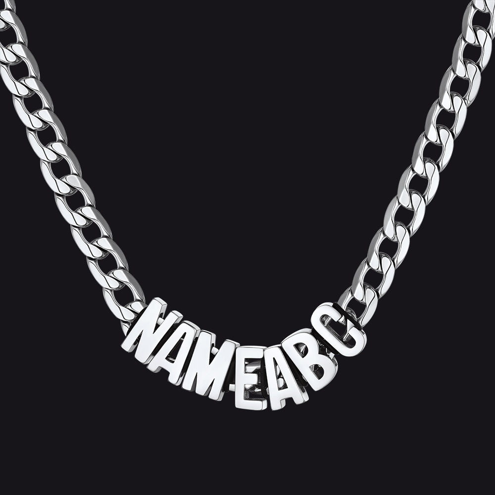 8mm Custom Name Cuban Chain Necklace for