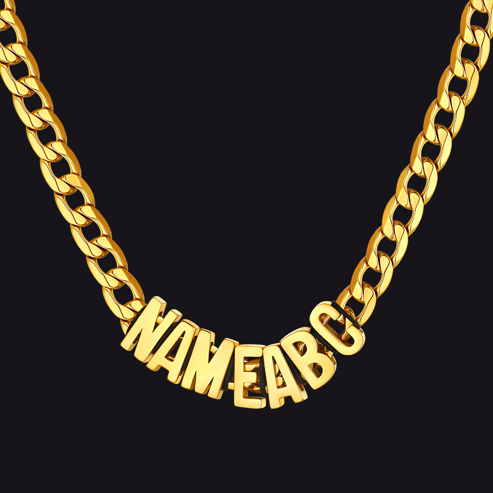 8mm Custom Name Cuban Chain Necklace for