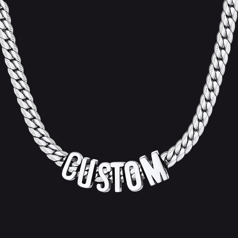 8mm Custom Name Cuban Chain Necklace for