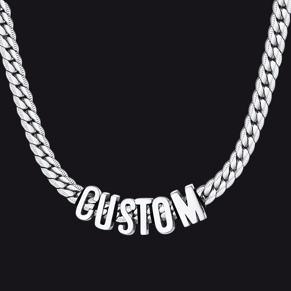 8mm Custom Name Cuban Chain Necklace for