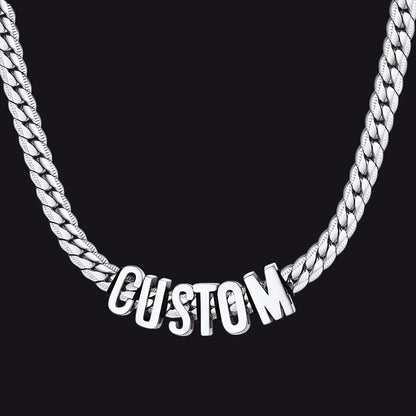 8mm Custom Name Cuban Chain Necklace for