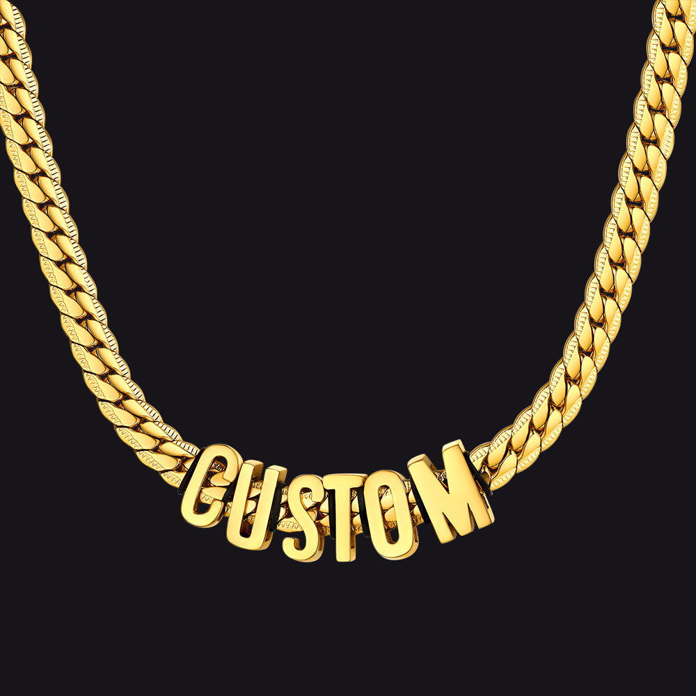 8mm Custom Name Cuban Chain Necklace for