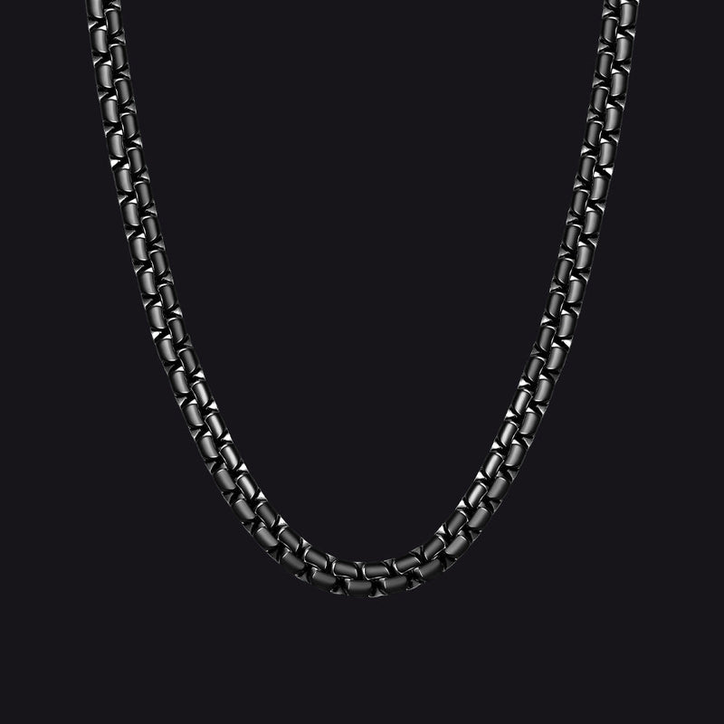Flat Box Link Chain Stainless Steel Necklace for