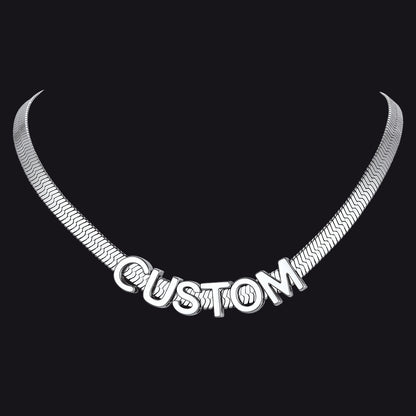 5mm Personalized Name Choker Chain Necklace for