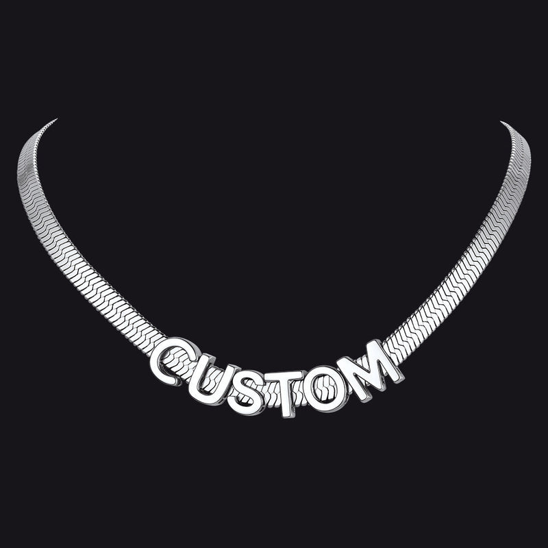 5mm Personalized Name Choker Chain Necklace for