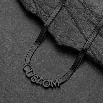 5mm Personalized Name Choker Chain Necklace for