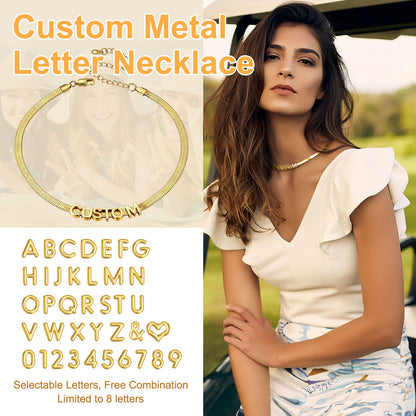5mm Personalized Name Choker Chain Necklace for