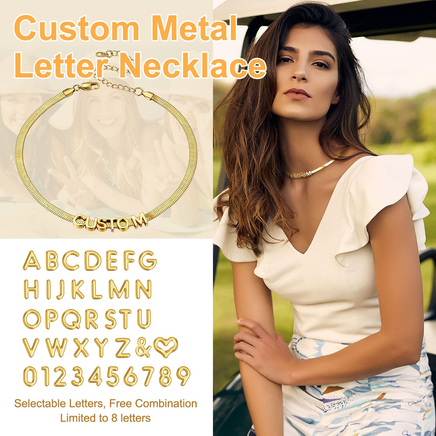 5mm Personalized Name Choker Chain Necklace for