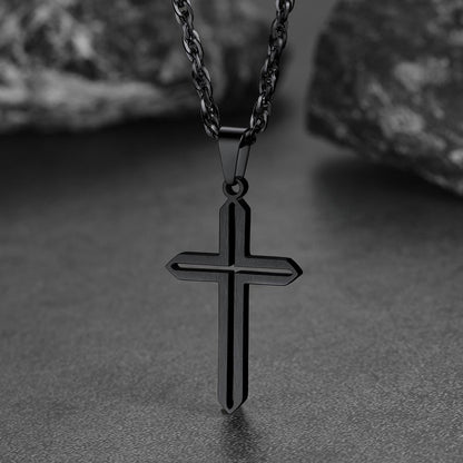 Minimalist Simple Cross Necklace for