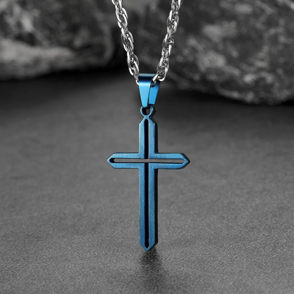 Minimalist Simple Cross Necklace for