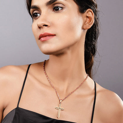 Minimalist Simple Cross Necklace for
