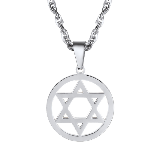 Jewish Star of David Pendant Necklace for