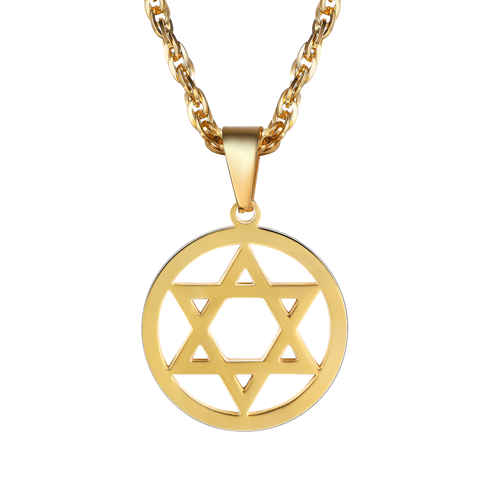 Jewish Star of David Pendant Necklace for