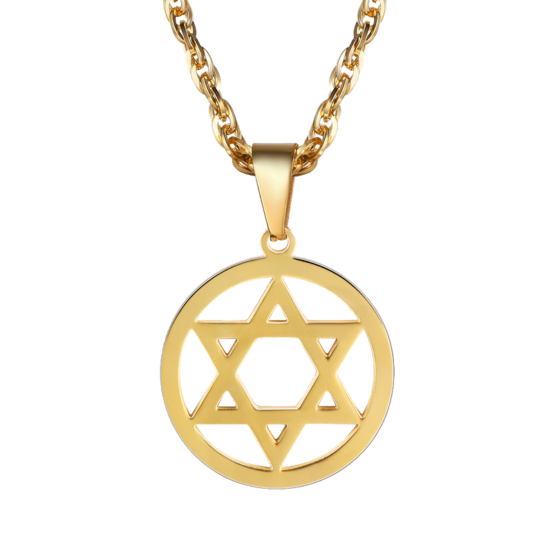 Jewish Star of David Pendant Necklace for