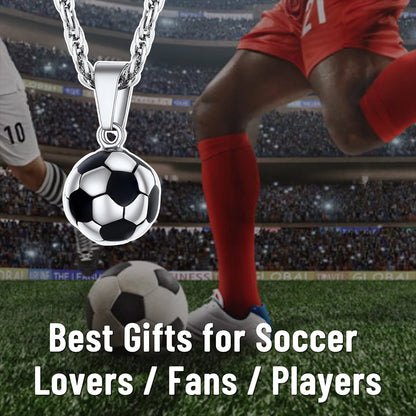 Soccer Football Necklace Lucky Charm for Ball Fans