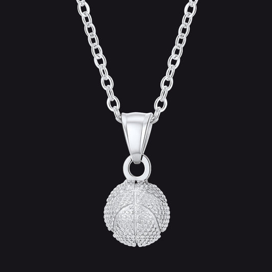 Basketball Necklace Sports Pendants for Ball Fans