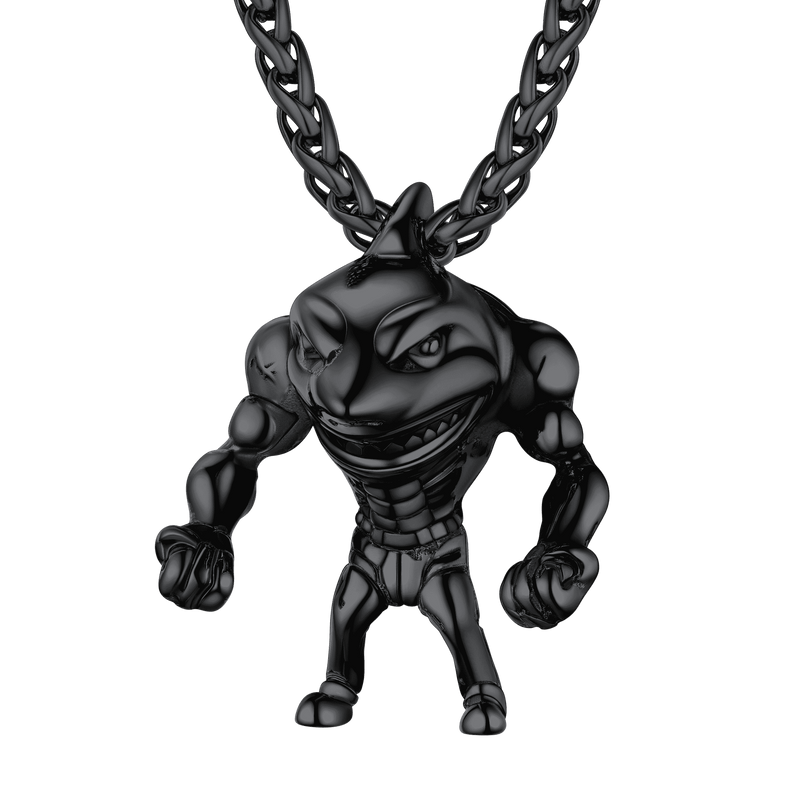 Punk Masculine Shark Necklace in Stainless Steel