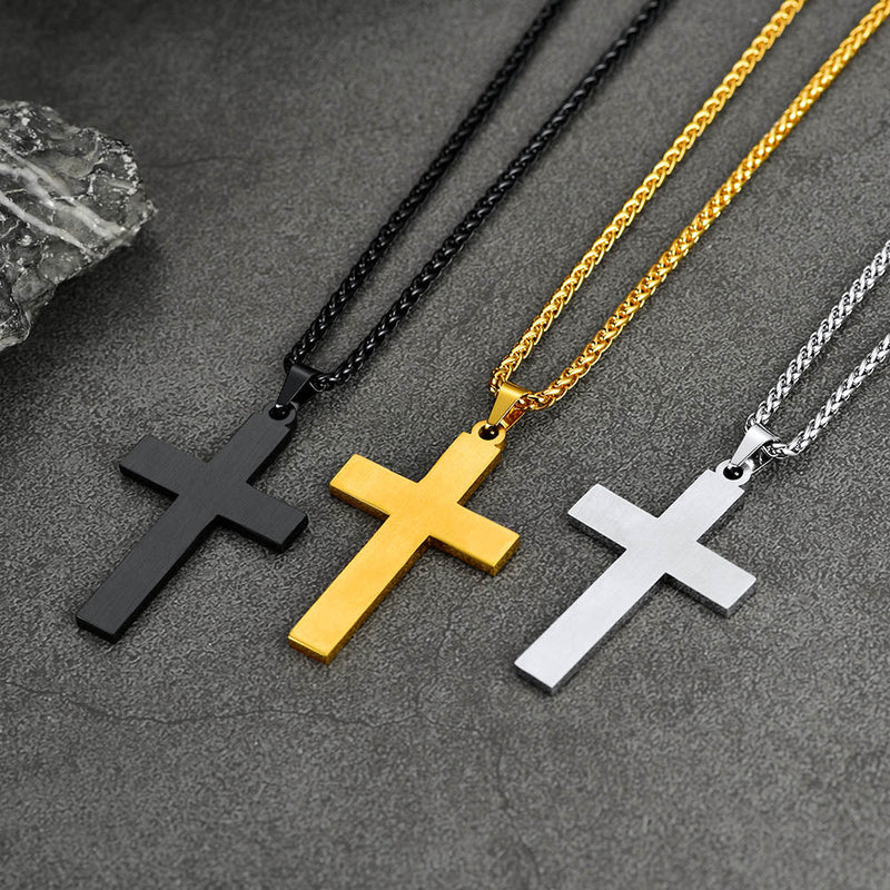 American Flag Cross Pendant Necklace for