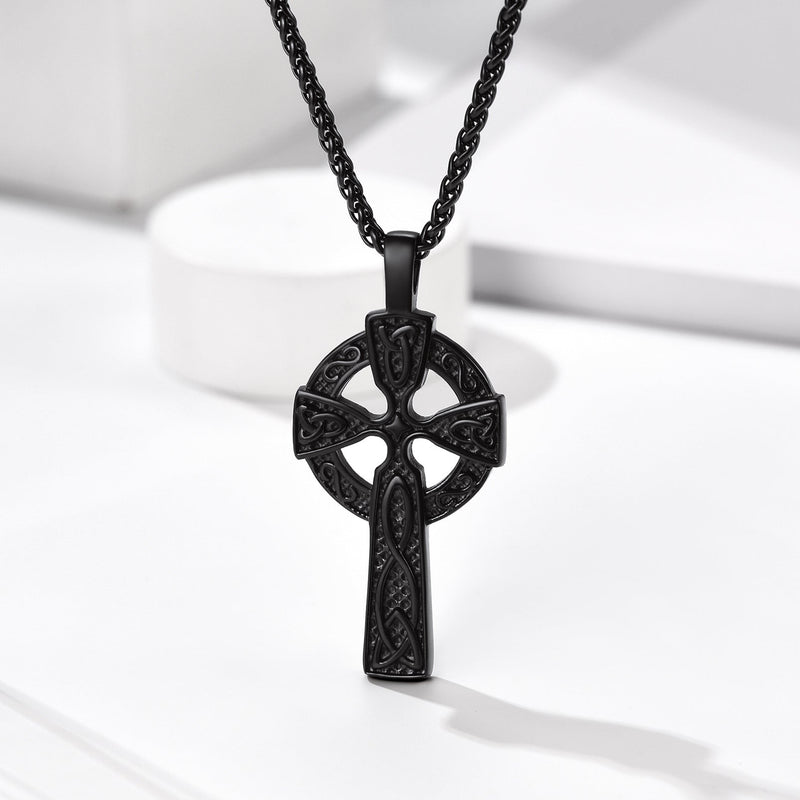 Large Celtic Cross Necklace Pendant for