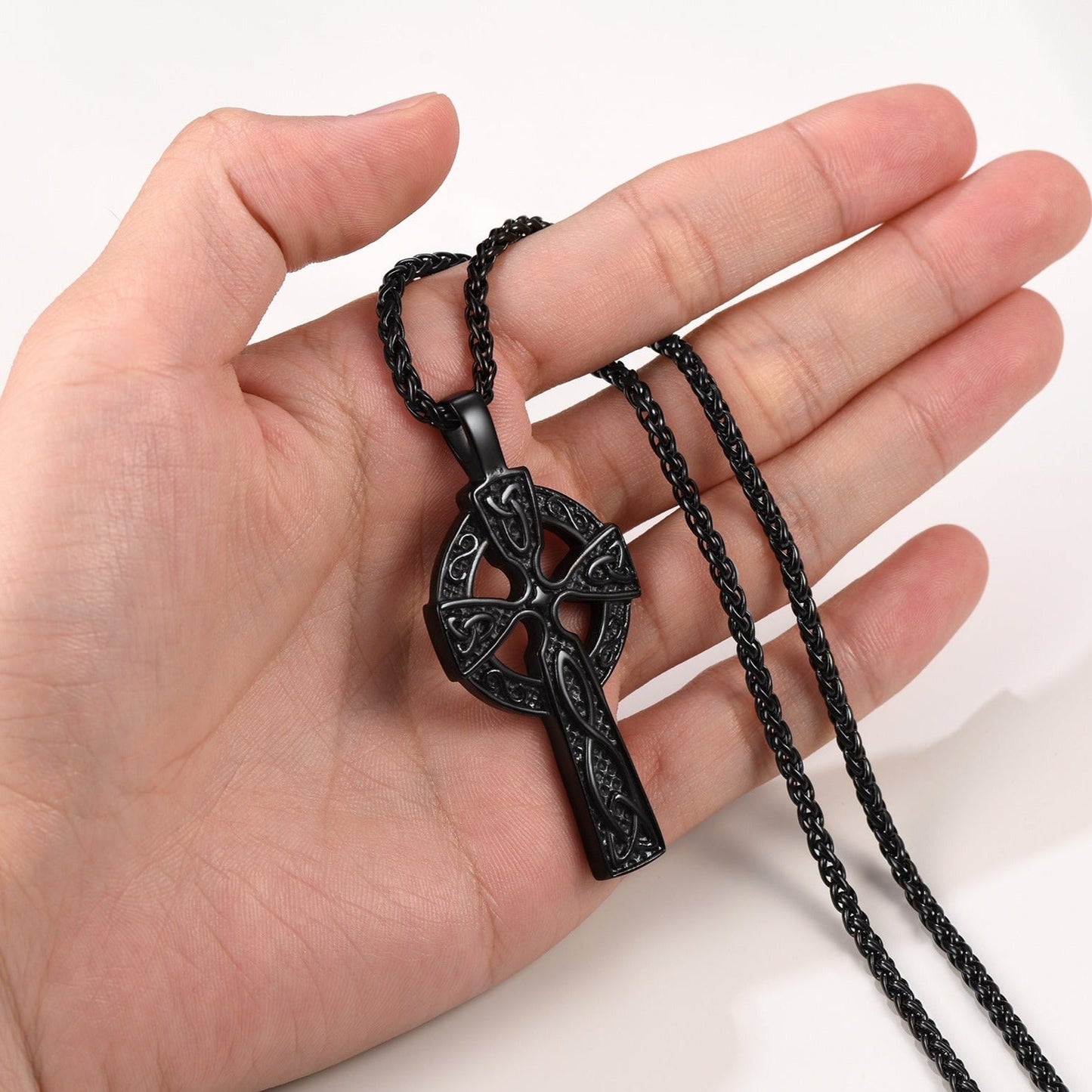 Large Celtic Cross Necklace Pendant for